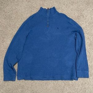 Polo Ralph Lauren Blue 1/4 Zip Sweater - XL